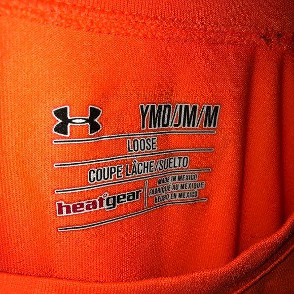 Under Armour Boys Orange Dry Fit Loose Shirt - Picture 3 of 6